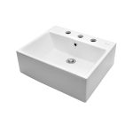 Bacha de apoyo 3 aguj.475x405x155mm porc.sanit.(vta s/stock) PIAZZA