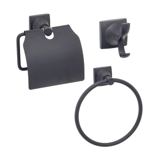 Set baÑo niza 3 piezas negro zinc/ac.inox mozart MOZART