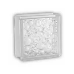 Ladrillo de vidrio burbujas 190x190x80