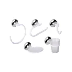 Set accesorios x 6 piezas blanco-cromo  serena GRIFERIA ARGENTINA