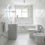Panel spc serie dorada marmol carrara 1.20 x 2.40 uv 8871 IQUA