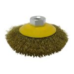 Cepillo copa bronce 100 mm c/tuerca m14 DUROLL