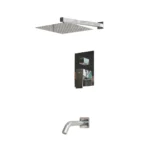 Monocom. iqua prisma3 ducha emb. flor cuad 30 cm cr b300 IQUA