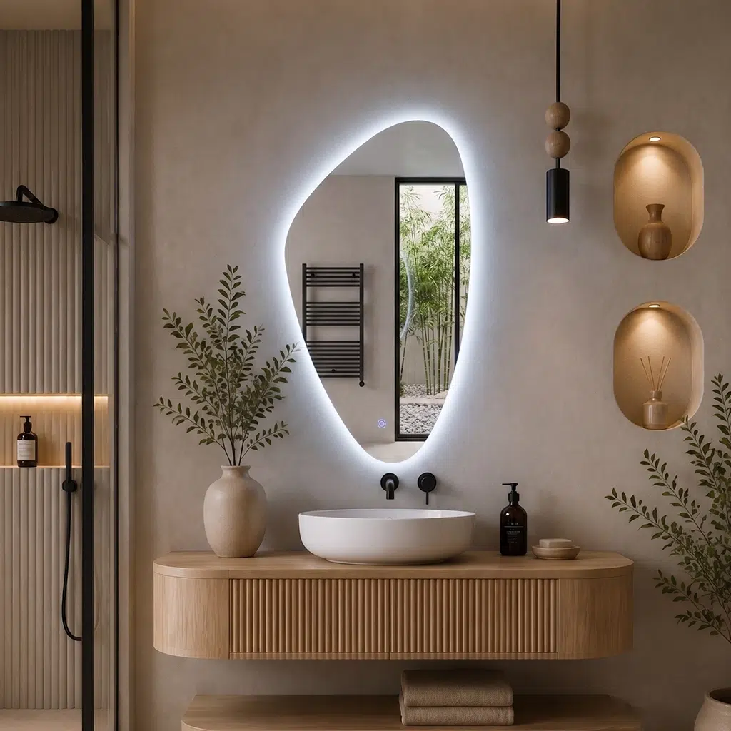 Espejo c/ luz led sin marco eliptico 500*700 IQUA