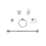 Juego de accesorios metalico 6 piezas cromado IQUA