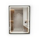 Espejo c/ luz led con marco rect 500x700 c/desemp IQUA